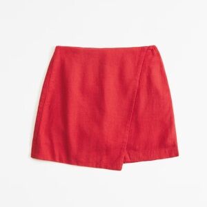 A&F LINEN WRAP MINI SKORT